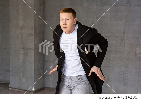 Portrait of young dancer in movement. Portrait of young dancer in movement. 47514285