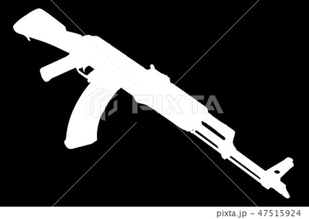 AK - 47 assault rifle black silhouette 47515924