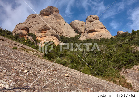 Mountains in Montserrat in Catalonia of Spain Mountains in Montserrat in Catalonia of Spain 47517762
