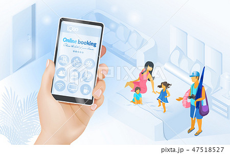 Online Services for Tourists Isometric Vector 47518527