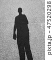 Shadow silhouette of a man on the floor. 47520298