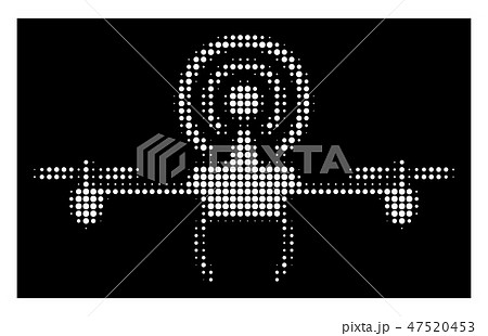 White Halftone WiFi Repeater Drone Icon 47520453