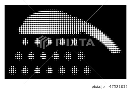 White Halftone Shower Icon 47521835
