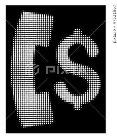 White Halftone Pay Phone Call Icon 47521867