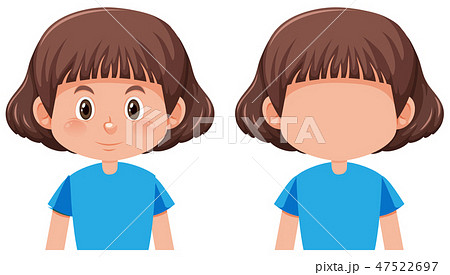 A bob hair girl character 47522697