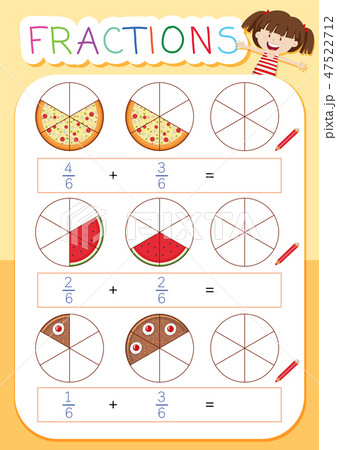 A math fraction worksheet A math fraction worksheet 47522712
