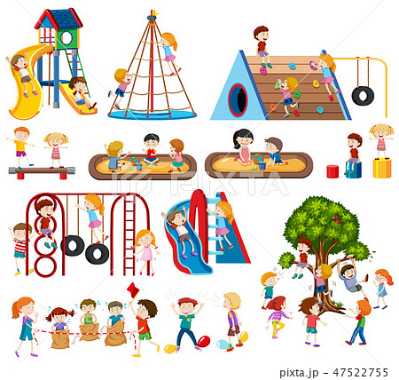 Set of children at playground 47522755