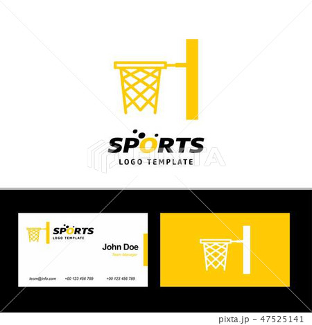 Business card of sports with yellow and white them Business card of sports with yellow and white them 47525141
