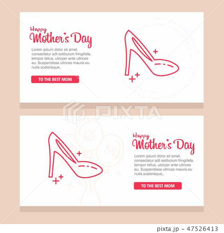 Mother's day greeting card with blossom flowers Mother's day greeting card with blossom flowers 47526413