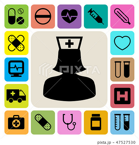 Medical icons set, . Illustration 47527530