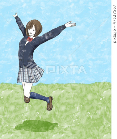 ジャンプ　青空 47527567