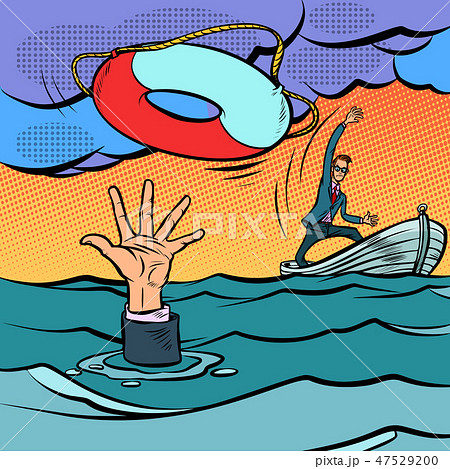 businessman and lifeline. saving the business. life insurance 47529200