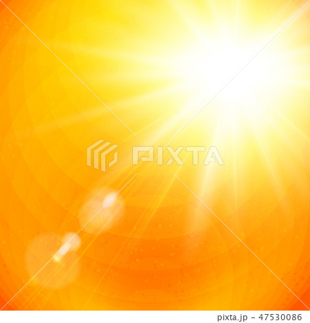 Dramatic vivid sunburst in a fiery orange sky. 47530086
