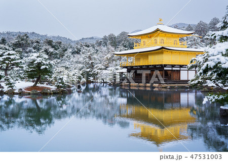 京都 雪の金閣寺 京都 雪の金閣寺 47531003