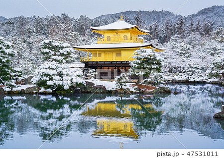 京都 雪の金閣寺 京都 雪の金閣寺 47531011