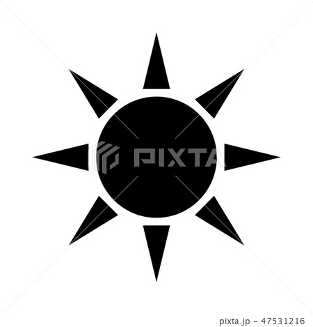 Black Sun icon. Vector and illustration symbol. Black Sun icon. Vector and illustration symbol. 47531216