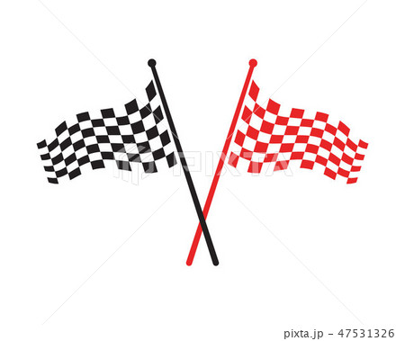 Race flag icon, simple design logo 47531326