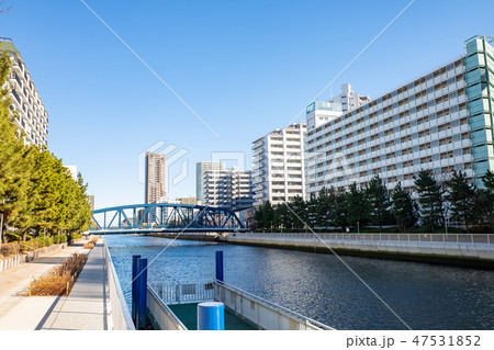 東京・高橋から見た小名木川 47531852