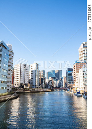 東京・南高橋から望む茅場町 47531868