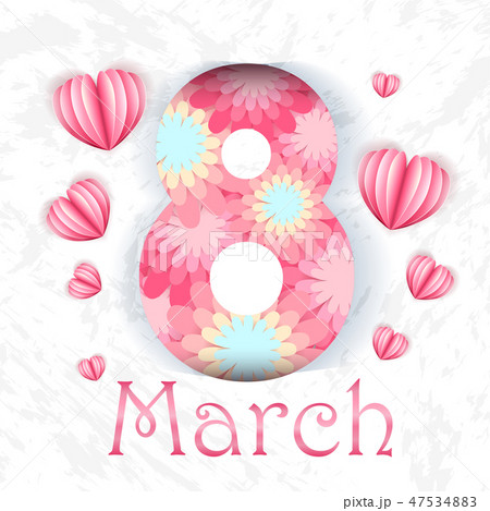 happy womans day with flower 47534883