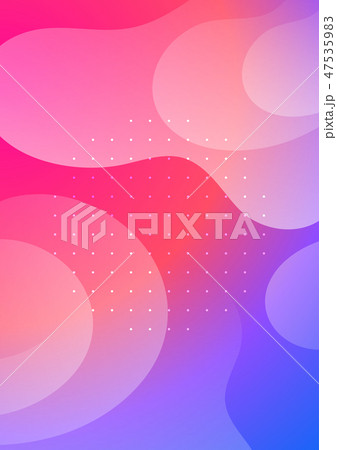 A collection of colorful covers. Wavy shapes with gradient. 47535983