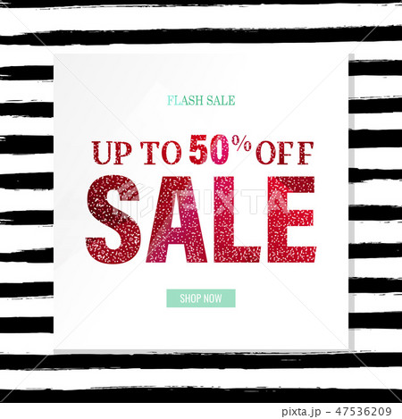 Sale Poster With Glitter And Watercolor Line Sale Poster With Glitter And Watercolor Line 47536209
