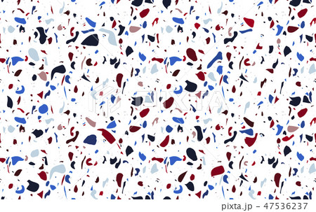 Hand crafted terrazzo seamless pattern. Marble surface. Vector background. Texture of classic 47536237