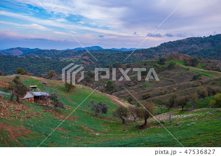 Abandoned sheephold on hills in Tylliria, Cyprus 47536827