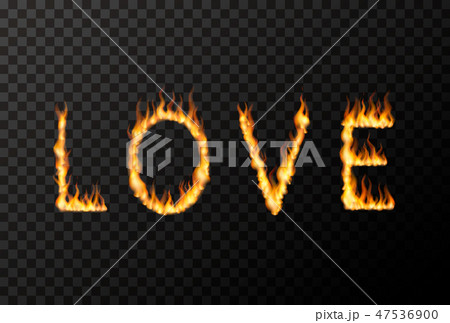 LOVE word made up from bright fire flames letters LOVE word made up from bright fire flames letters 47536900