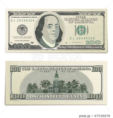 Realistic dummy one hundred USA dollars banknote Realistic dummy one hundred USA dollars banknote 47536976