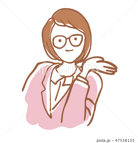 こちらにどうぞ の女性 こちらにどうぞ の女性 47538135