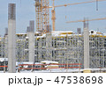 Building construction site with scaffolding 47538698
