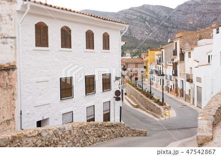 Travel, architecture and Mediterranean town concept - Spanish suburban street Travel, architecture and Mediterranean town concept - Spanish suburban street 47542867