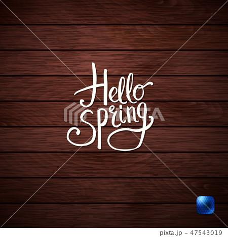 Simple White Hello Spring Concept Graphic Design. 47543019