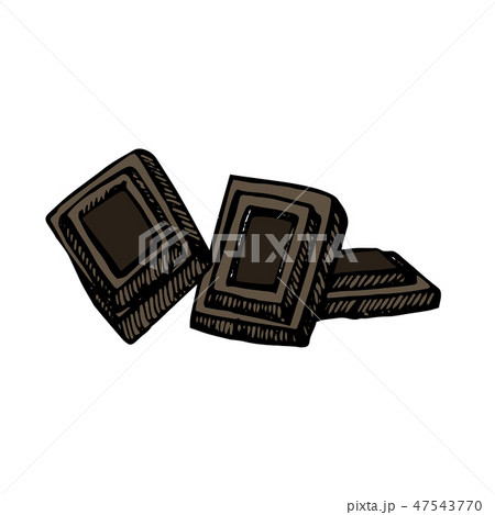 Chocolate sketch illustrations. Vector Hand drawn illustrations isolated on white background. 47543770