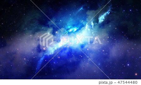 3D rendering of star nebula and galaxies 47544480
