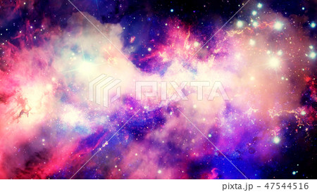 3D rendering of star nebula and galaxies 47544516