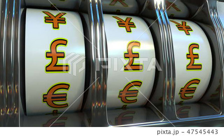 Slot machine with pound sterling currency symbols. Forex, fortune or investor's luck concepts. 3D Slot machine with pound sterling currency symbols. Forex, fortune or investor's luck concepts. 3D 47545443