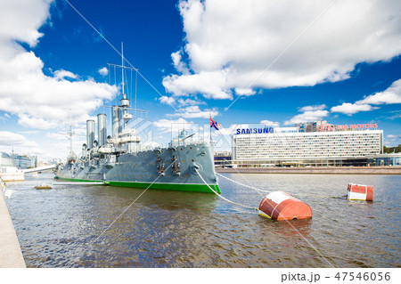 cruiser Aurora on the Neva River 47546056