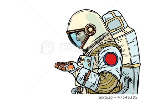 astronaut with an empty palm 47546385