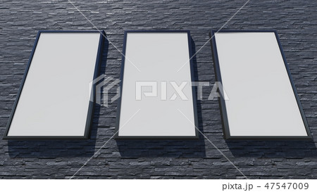Three blank billboards, 3D rendering Three blank billboards, 3D rendering 47547009