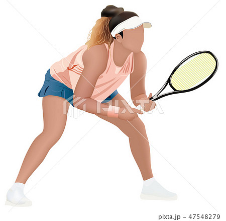 女子テニスのイラスト素材