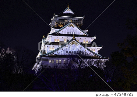 夜の大阪城 47549735
