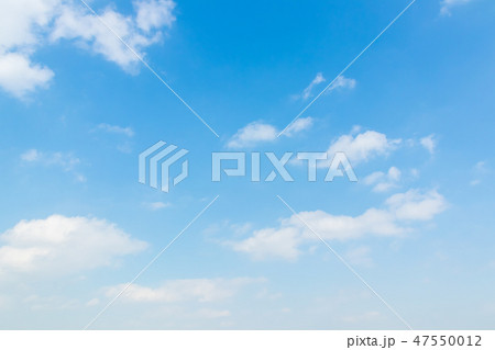 空　雲　青い空　白い雲　合成用背景素材　写真素材 47550012
