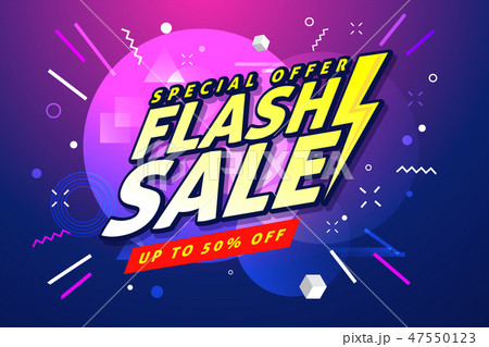 Flash Sale banner template design. 47550123