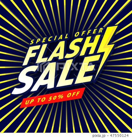 Flash Sale banner template design. 47550124