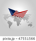 Paper boat with United States Flag 47551566