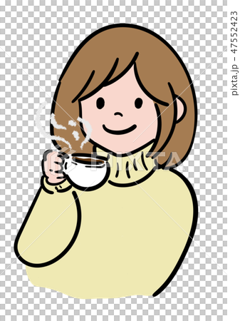 插图素材: 咖啡 女生 女孩