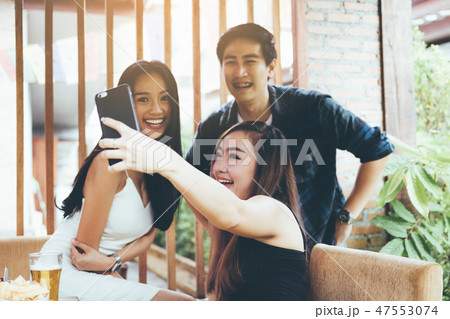 Teenage brides are having fun in the party Teenage brides are having fun in the party 47553074