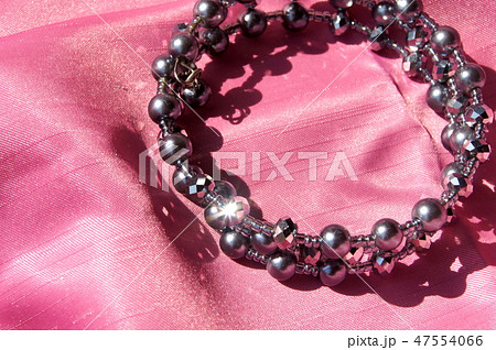 二連ビーズブレスレット（ハンドメイド） 47554066